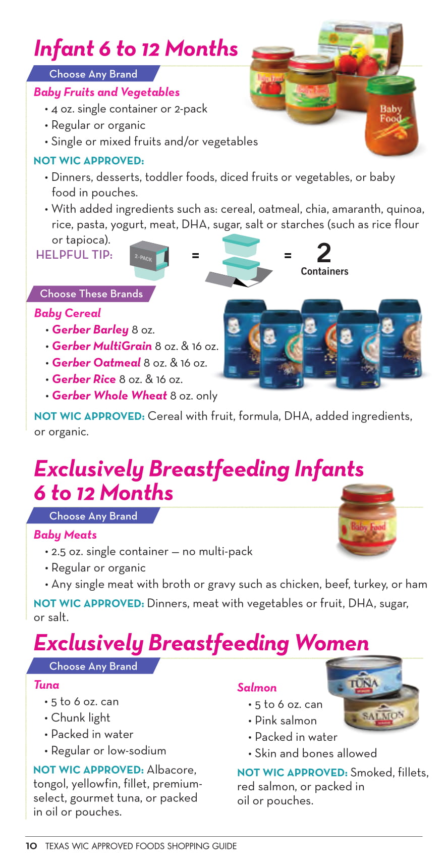 infant cereal wic