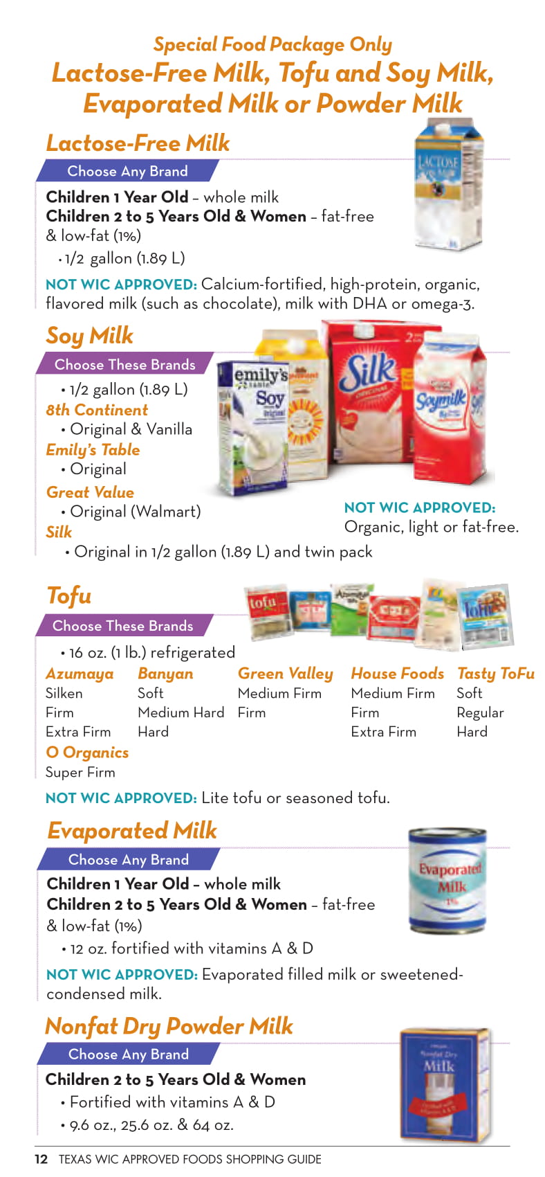 Texas DSHS on X: WIC provides a variety of healthy food choices for  families. Take a look at the updated list of WIC approved foods:    / X